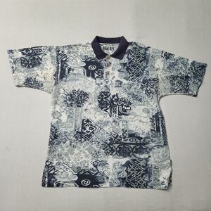 Mens BUGLE BOY Hawaiian Polo Sz L